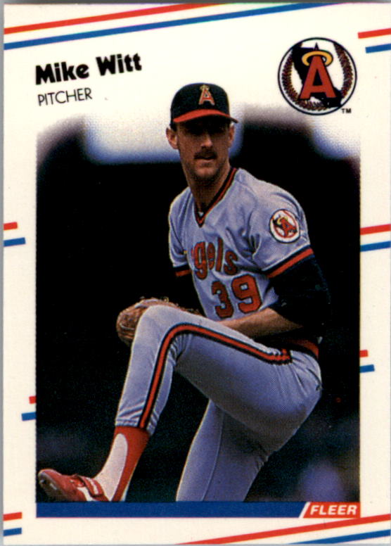 1988 Fleer Mini Baseball Cards 013      Mike Witt